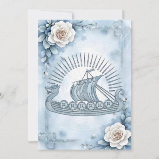 Floral Lijst met Rozen en Keltisch design. Kaart (Achterkant)