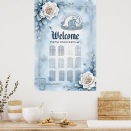 Floral Lijst met Rozen en Keltisch design. Poster