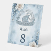 Floral Lijst met Rozen en Keltisch design. Reclamebord Met Voetstuk (Voorkant)