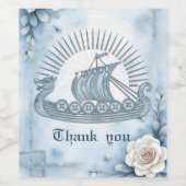 Floral Lijst met Rozen en Keltisch design. Wijn Etiket (Enkel label)