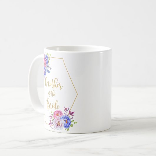 Floral Lijst Moeder van de Mok Bride Coffee (Voorkant links)