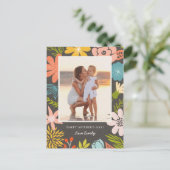 Floral Lijst Moederdag Briefkaart (Staand voorkant)