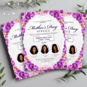 Floral Lijst Moederdag Church Service Flyer