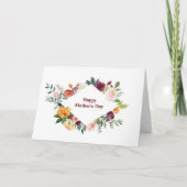 Floral lijst Moederdag Kaart (Voorkant)