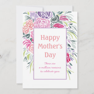 Floral Lijst Moederdag Kaart