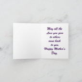 Floral Lijst Moederdag Wenskaart Kaart (Binnen)