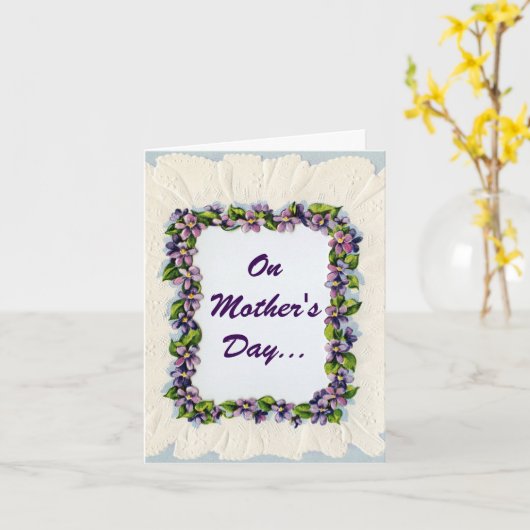 Floral Lijst Moederdag Wenskaart Kaart (Gele Bloem)