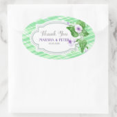 Floral Lijst Ovale Sticker (Tas)