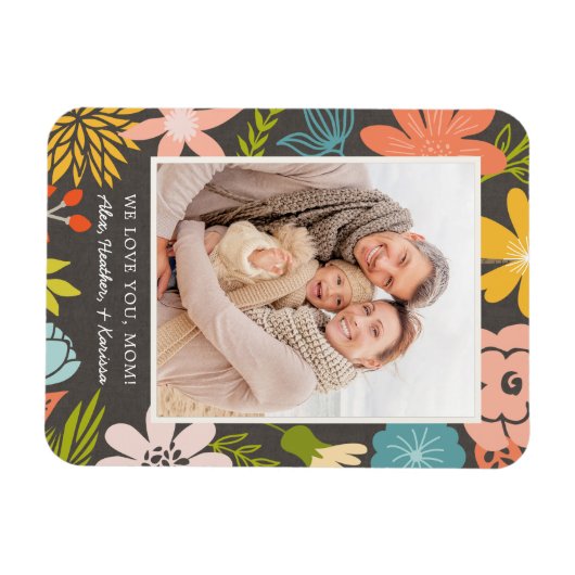 Floral Lijst Photo Magnet Magneet (Horizontaal)