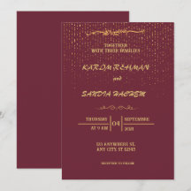 Floral Lijst Plum en Gold Islamic Muslim Weduwen
