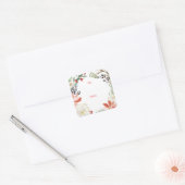Floral Lijst Poinsettia Gift Label Sticker (Envelop)