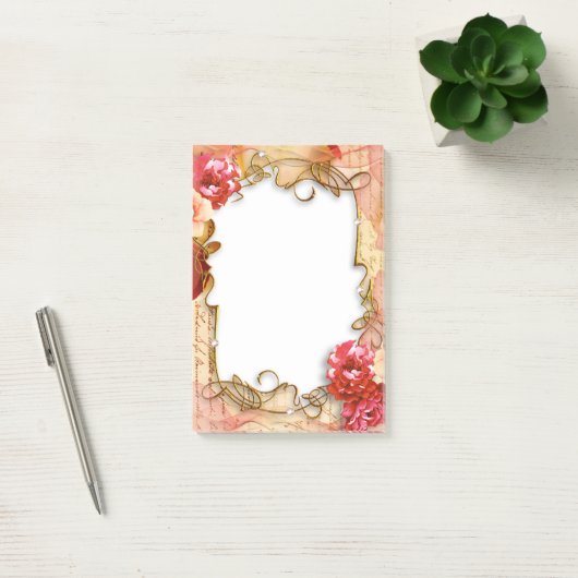 Floral Lijst Post-it® Notes (Kantoor)