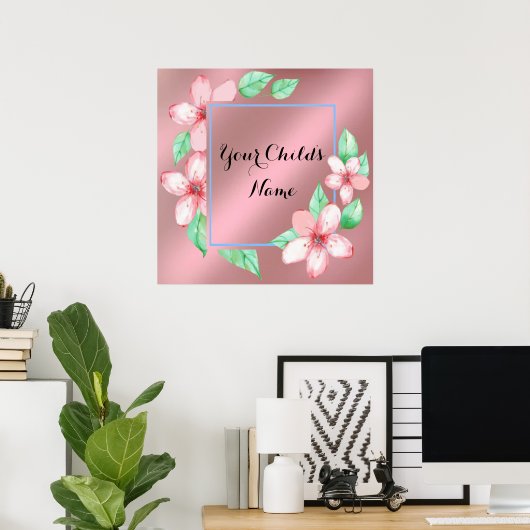 Floral Lijst Poster (Thuiskantoor)