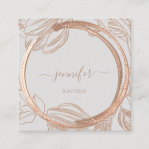 Floral Lijst QR Code Logo Gray Roos Royal Vierkante Visitekaartje
