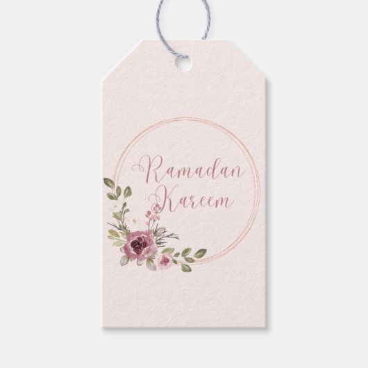 Floral Lijst Ramadan Kareem Ramadan Gift Labels Cadeaulabel (Voorkant)