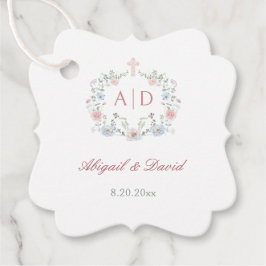 Floral Lijst Religious Wedding Monograms Bedankjes Labels