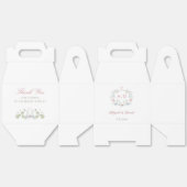 Floral Lijst Religious Wedding Monograms Gable Bedankdoosjes (Ongevouwen)