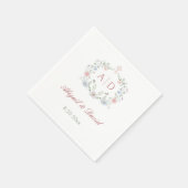Floral Lijst Religious Wedding Monograms Servet (Hoek)