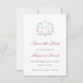 Floral Lijst Religious Wedding Save the Date (Voorkant)