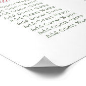 Floral Lijst Religious Wedding Zitting Grafiek Poster (Hoek)