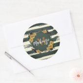 Floral Lijst Ronde Sticker (Envelop)