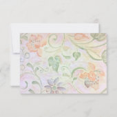 Floral Lijst RSVP Kaart (Achterkant)