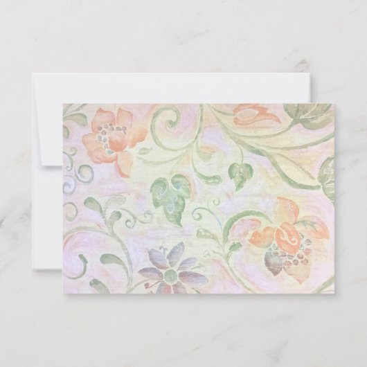 Floral Lijst RSVP Kaart (Achterkant)