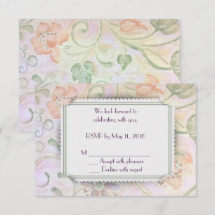 Floral Lijst RSVP Kaart