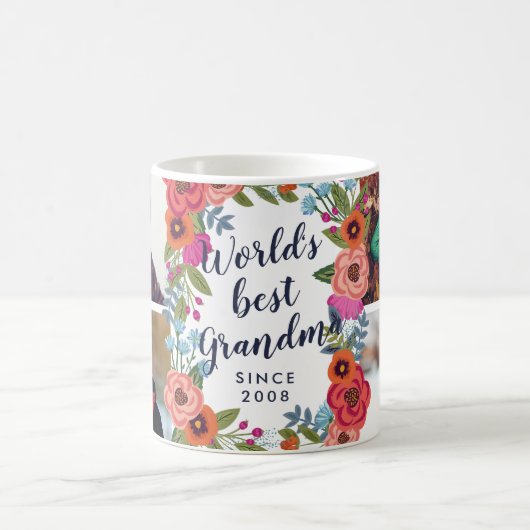 Floral Lijst - 's Werelds beste fotocollage voor o Koffiemok (Center)