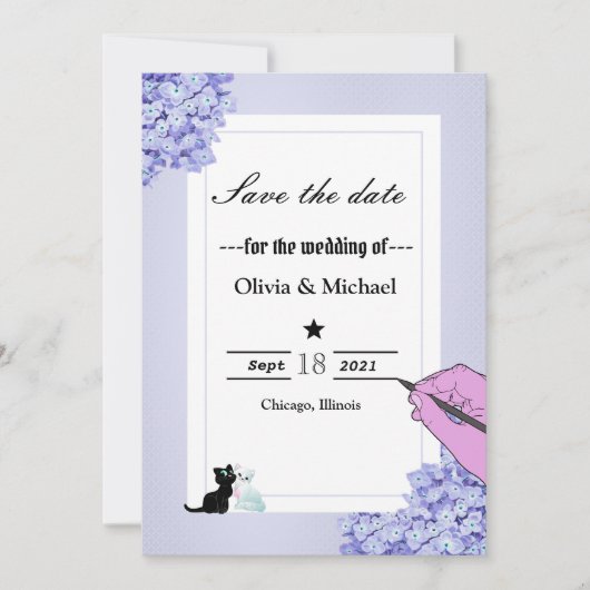 Floral lijst save the date (Voorkant)
