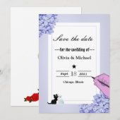 Floral lijst save the date (Voorkant / Achterkant)