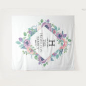 Floral Lijst  Sjabloon Wandkleed (Voorkant (horizontaal))