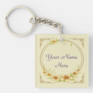  Floral Lijst Sleutelhanger