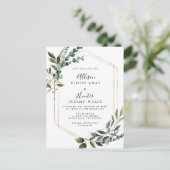 Floral Lijst sparen de Datum Briefkaart (Staand voorkant)