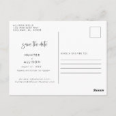 Floral Lijst sparen de Datum Briefkaart (Achterkant)