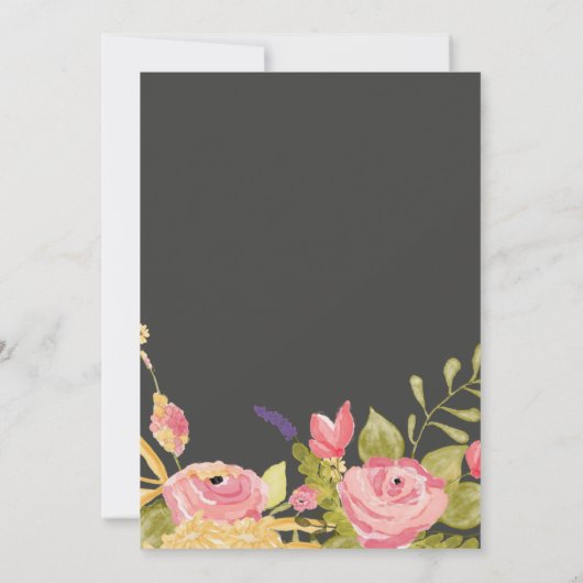 Floral Lijst sparen de Kaart van de Datum (Achterkant)