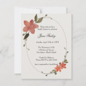 Floral Lijst Uitnodiging (Voorkant)