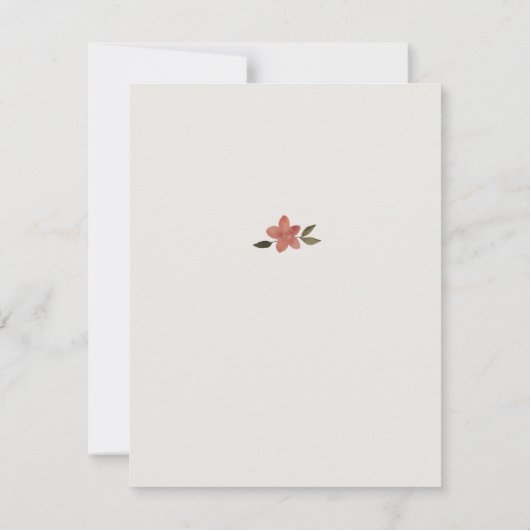 Floral Lijst Uitnodiging (Achterkant)