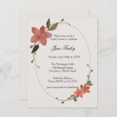 Floral Lijst Uitnodiging (Voorkant / Achterkant)