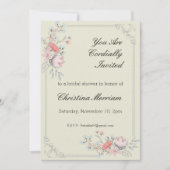 Floral Lijst Vrijgezellenfeest Aangepaste uitnodig Kaart (Voorkant)