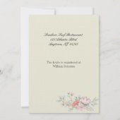 Floral Lijst Vrijgezellenfeest Aangepaste uitnodig Kaart (Achterkant)