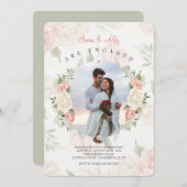 Floral Lijst Waterverf Foto Kaart (Voorkant / Achterkant)