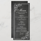Floral Lijst Weddenschap Menu (Voorkant / Achterkant)
