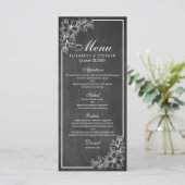 Floral Lijst Weddenschap Menu (Staand voorkant)