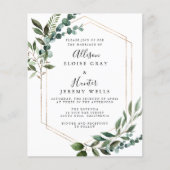 Floral Lijst Wedding Invitation (Voorkant)