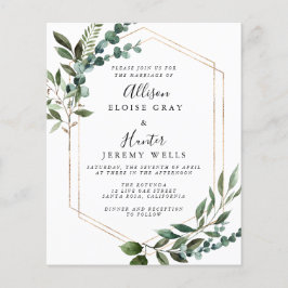 Floral Lijst Wedding Invitation