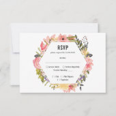 Floral Lijst Wedding RSVP (Voorkant)