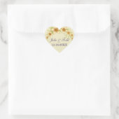 Floral Lijst Wedding Save the Date Hart Sticker (Tas)