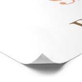 Floral Lijst Woodland Baby shower Welkomstteken Poster (Hoek)