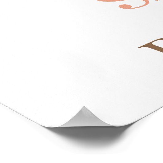 Floral Lijst Woodland Baby shower Welkomstteken Poster (Hoek)